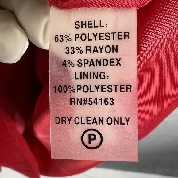 Calvin Klein Women 2 Little Red Dress Sleeveless Pockets Fit & Flare Career Wear - Picture 15 of 16